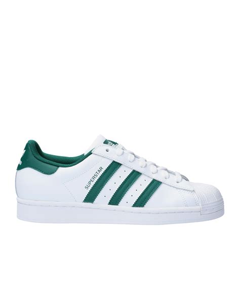 adidas superstar weiss mit grünen streifen für mann|Adidas Superstar schuh.